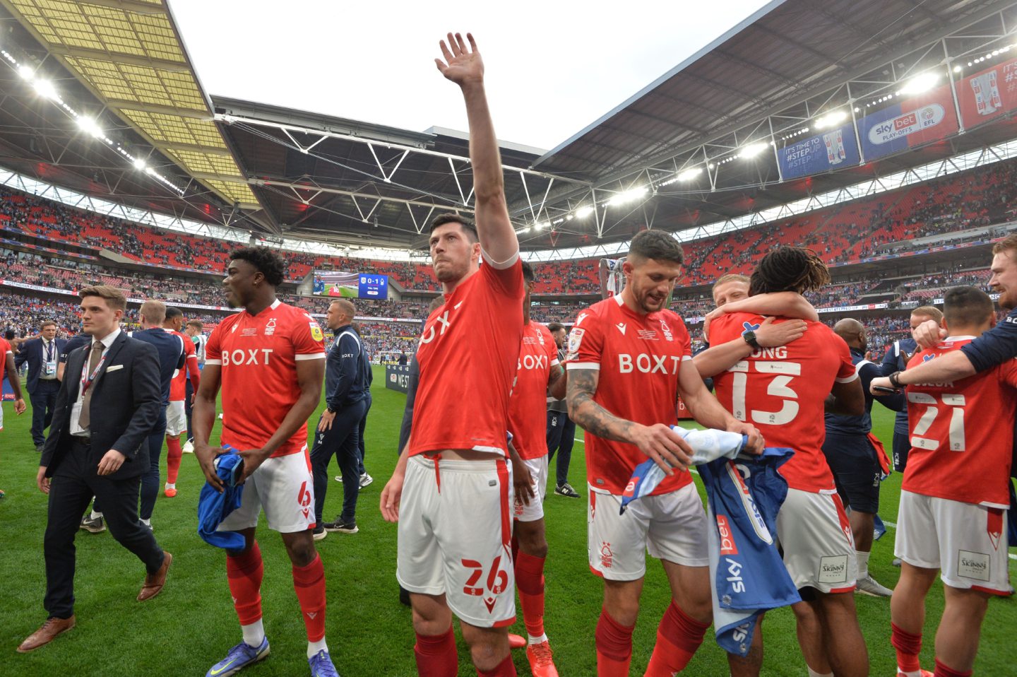 Scott McKenna of Nottingham Forest was man of the match in the play-off final defeat of Huddersfield at Wembley. Image: Shutterstock