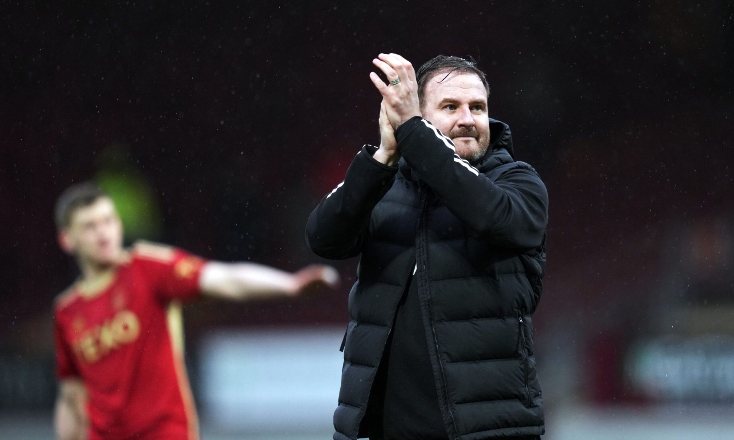Interim manager Peter Leven after leading Aberdeen to victory at Motherwell on Saturday. 