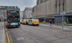 Police at the scene on Broad Street following the alleged assault. Image: DC Thomson
