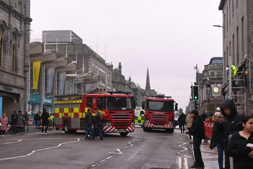 Aberdeen fire crews are currently dealing with a fire, which broke out within a vape shop in Aberdeen.