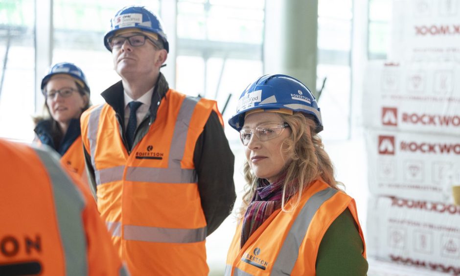 Scotland Office Minister John Lamont and Gillian Martin MSP, right, enjoyed a tour of the site. 