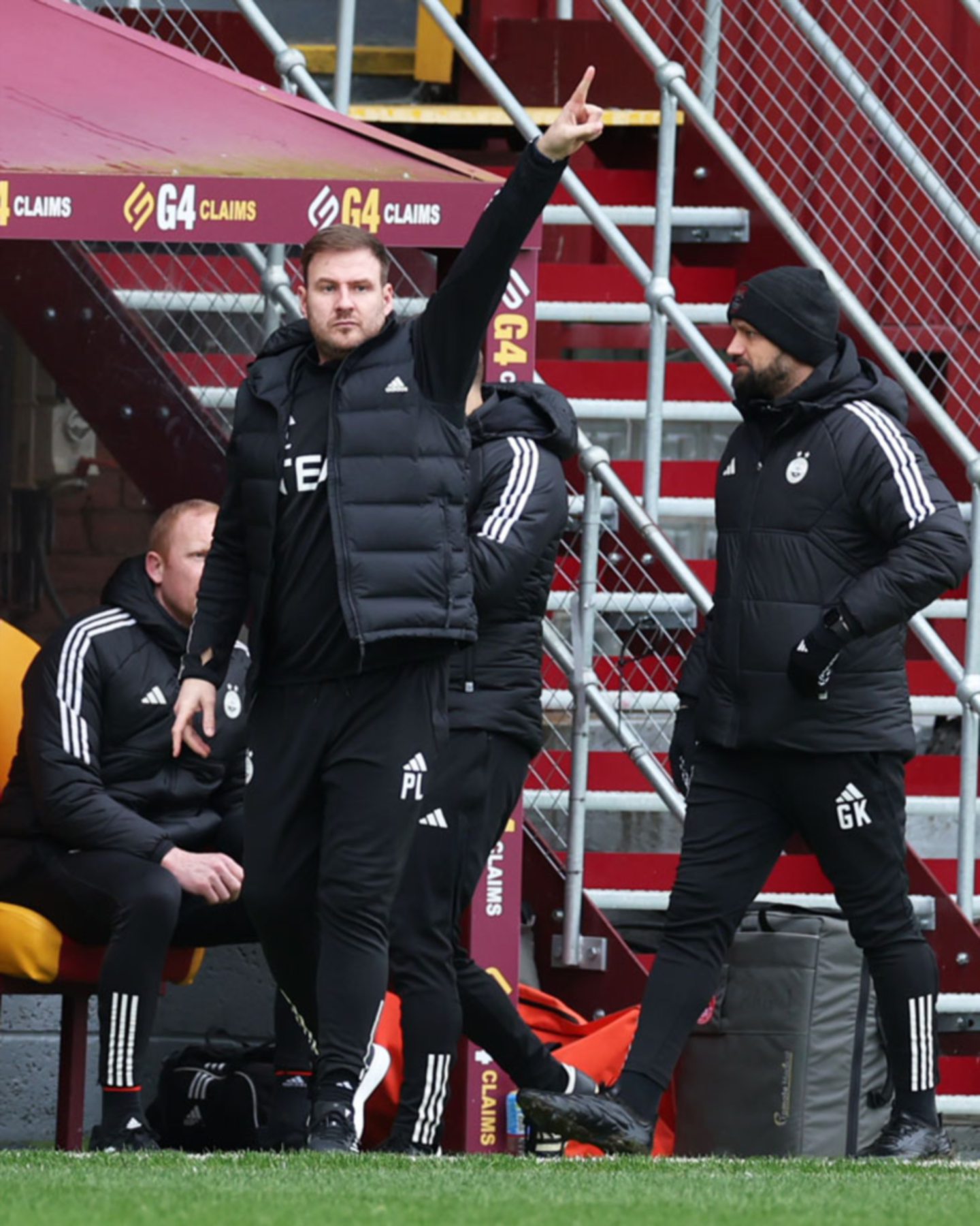 Aberdeen interim manager Peter Leven during the Premiership match against Motherwell. Image: SNS