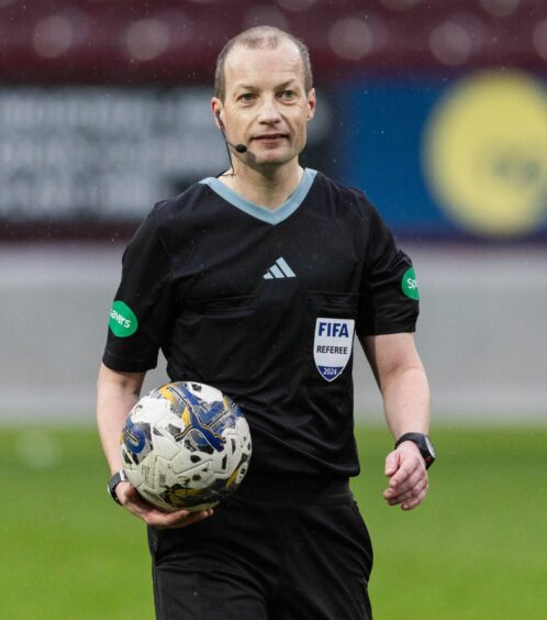 Referee Willie Collum during the Aberdeen v Motherwell match