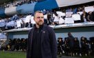 Elfsborg's manager Jimmy Thelin before an Allsvenskan match with Malmo FF.