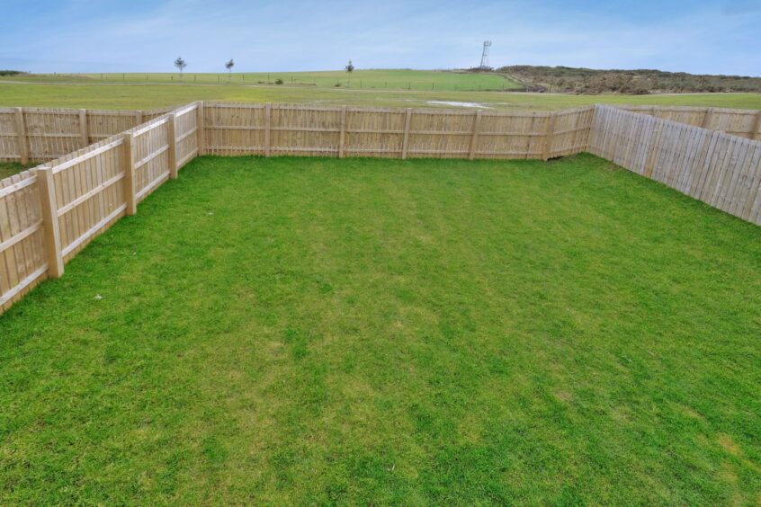 Large back garden at the house for sale in Newtonhill