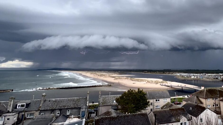 A photo of the Lossiemouth thunderstorm 