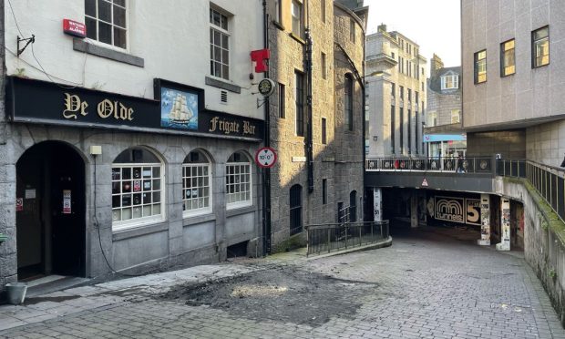 The proposed trench could head down Netherkirkgate next to Ye Olde Frigate Bar. Image: Ben Hendry/DC Thomson