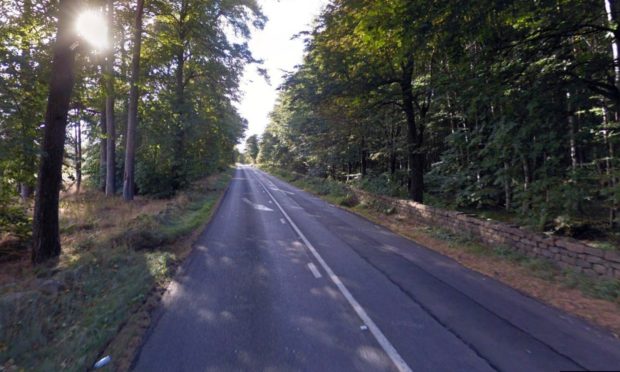 A93 surrounded by trees on each side.