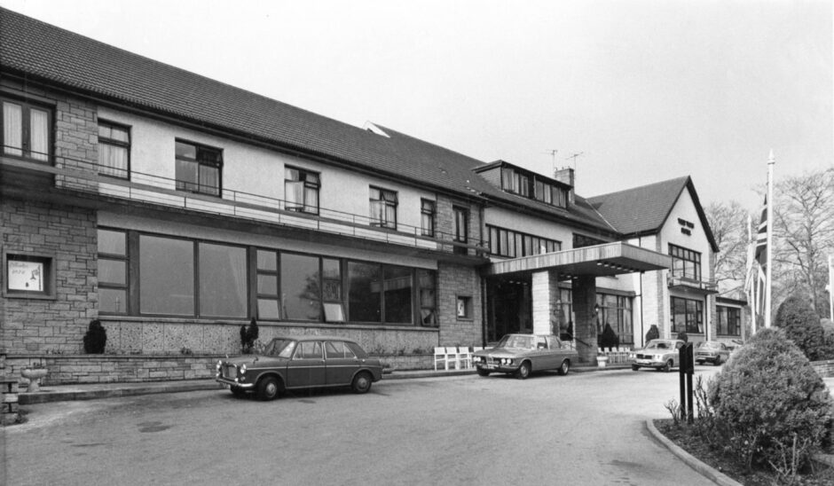 Aberdeen's Treetops Hotel in Aberdeen in 1976.