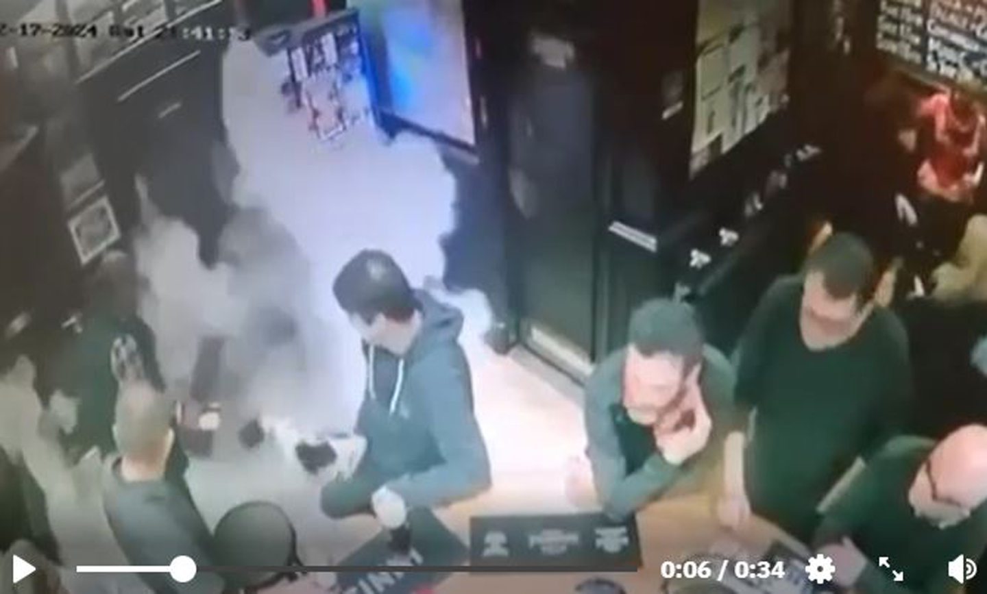 VIDEO Dog sets off fire extinguisher at Aulay's Bar in Oban