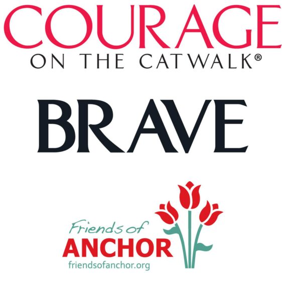 Courage on the Catwalk and Brave logos