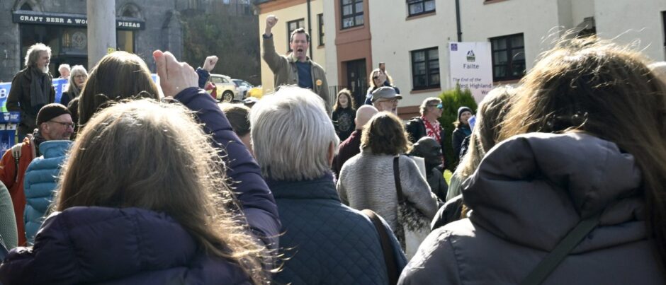 Protest over lack of funding for Belford Hospital held in Fort William