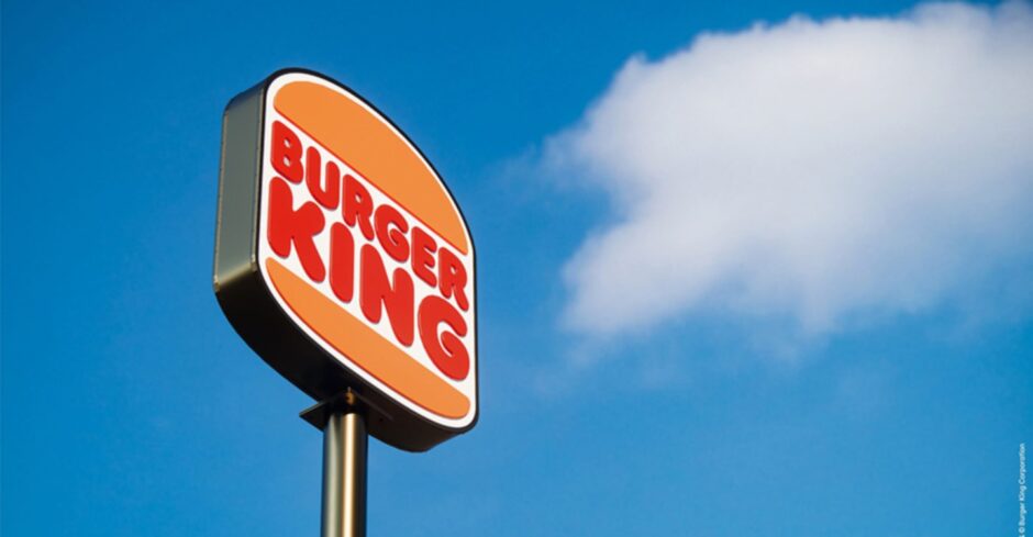 Burger King sign.