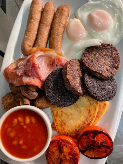 A large cooked breakfast, from Simpsons, Inverness