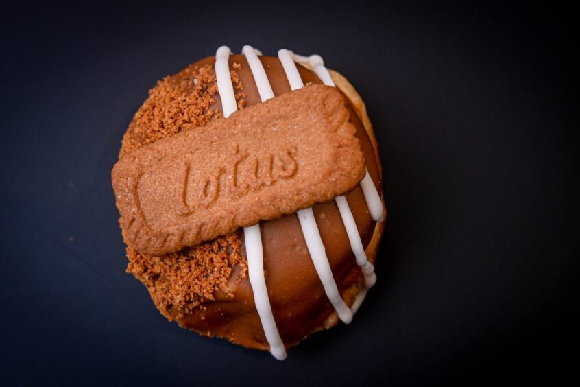 Scoff the Bisc'off doughnut will be hit with fans of the Lotus biscuit.