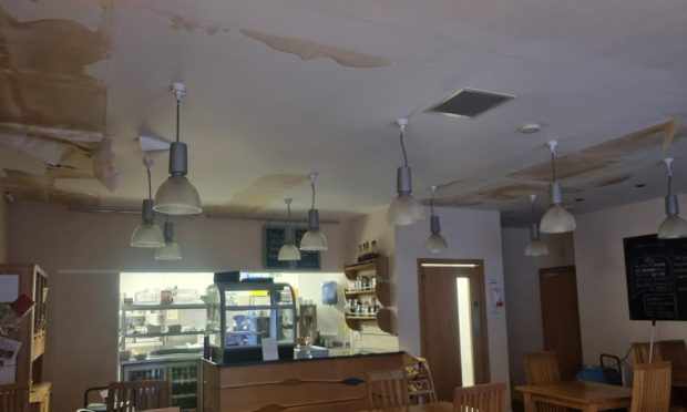 Some of the damage inside the cafe before its refurbishment. Image: Cafe Artysans