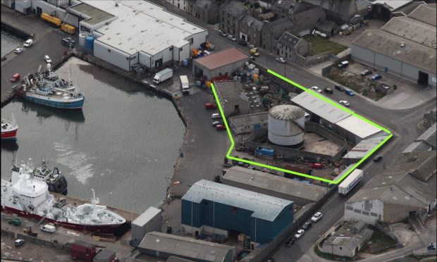 The 30,817sq ft of quayside development space up for grabs in Fraserburgh. Image: Fraserburgh Harbour
