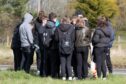 Elgin pupils gathered to pay respect to their former classmates near Elgin.