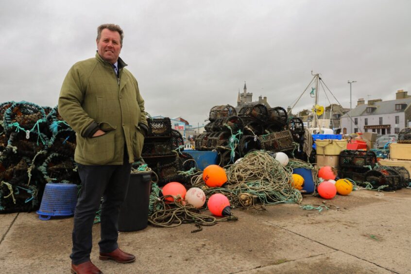 Fisheries Minister Mark Spencer during a visit to Fraserburgh in 2022. 