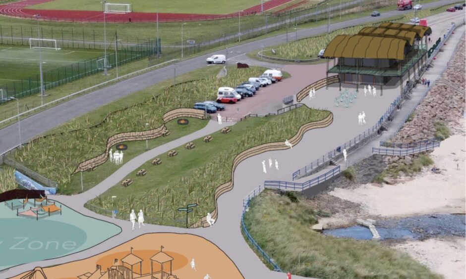 Design image for Fraserburgh's beachfront plans.