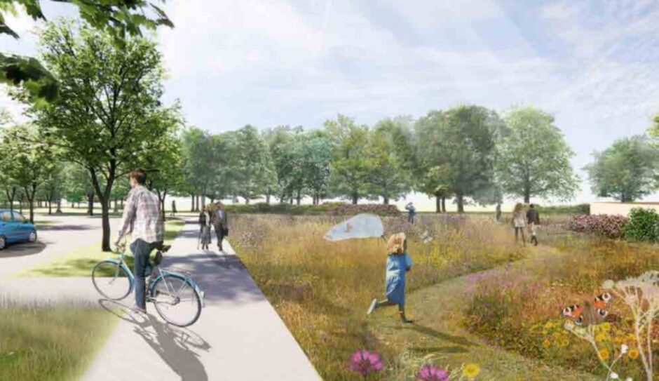 Another sketch published alongside the plans for Greenferns. Image: Aberdeen City Council