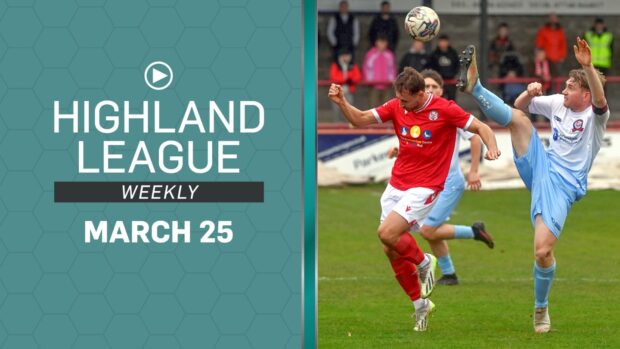 Feature image for Highland League Weekly on March 25 2024. Main game is Brechin City v Turriff United and second game is Formartine United v Banks o' Dee.
Brechin Turriff pictures were by Kenny Elrick and DCT Design Desk created the graphic.