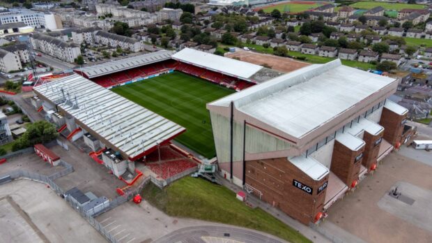 Pittodrie Stadium, Aberdeen.