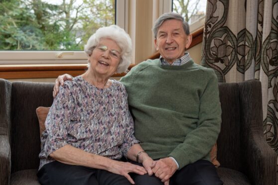 Peggy and Ron Finnie of Finnies The Jeweller, celebrating their 65th wedding anniversary on March 28, 2024  Image: Kenny Elrick/DC Thomson
