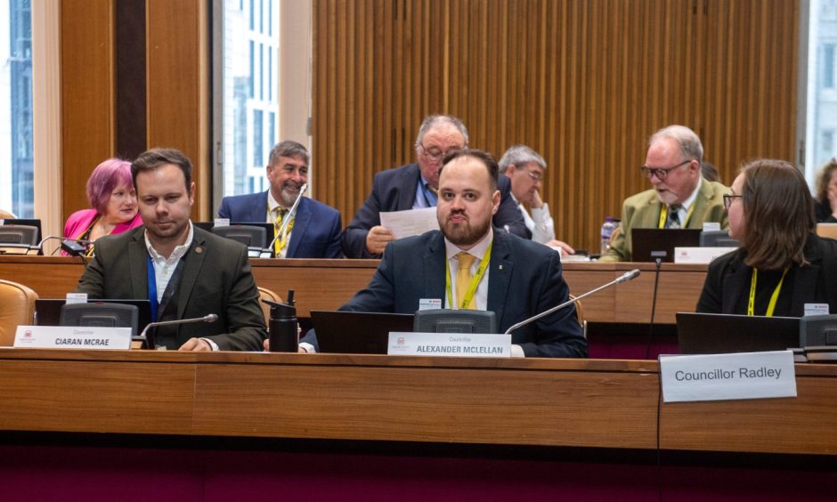 SNP finance convener Alex McLellan unveiled the 2024-25 Aberdeen City Council budget this week. Image: Kath Flannery/DC Thomson