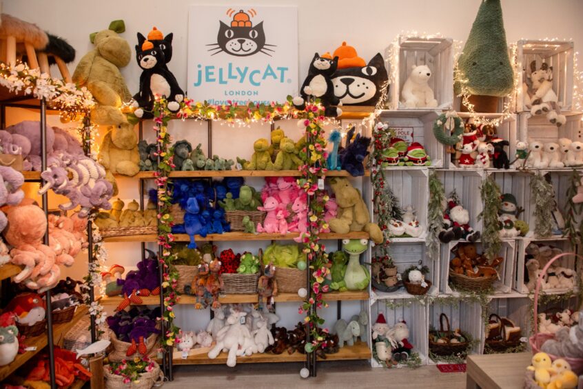 Jellycat displays at Midmar store
