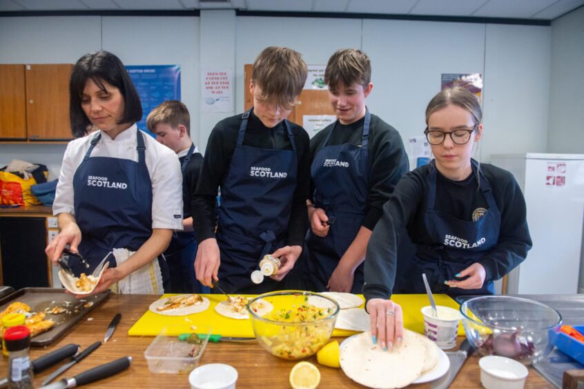 Peterhead pupils learn how to cook with seafood