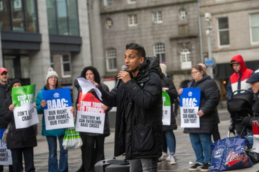 Wilson Chowdhry is a vocal committee member with the Torry Community Raac Campaign. Image: Kath Flannery/DC Thomson