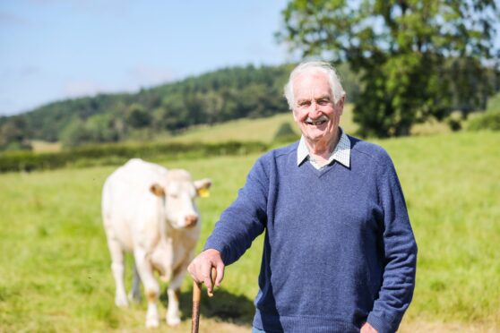 Major David Walter pictured at home in the fields at Balthayock. Image: Kris Miller/DCT Media.