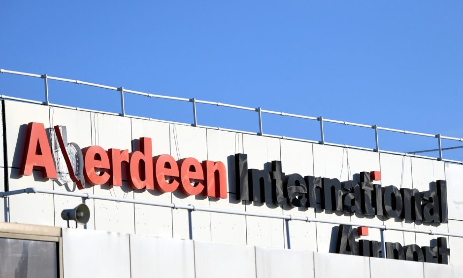 Aberdeen Airport sign