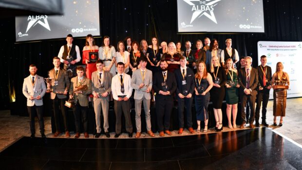 The winners and runner-up winners at the awards ceremony attended by over 200 people at Crieff Hydro.