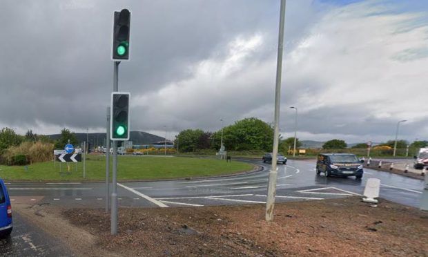 Kayleigh MacLeod's car collided with traffic lights on the A9. Image: Google Street View