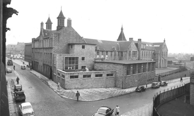 The Middle School site at the corner of Littlejohn Street and the Gallowgate in 1962. Image: DC Thomson