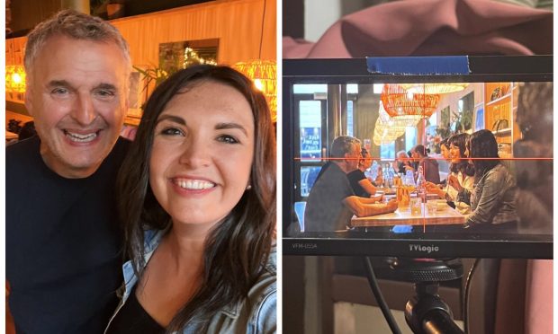 Aberdeen food writer Julia Bryce made her TV debut on Netflix's Somebody Feed Phil, eating with host Philip Rosenthal. Image: Julia Bryce