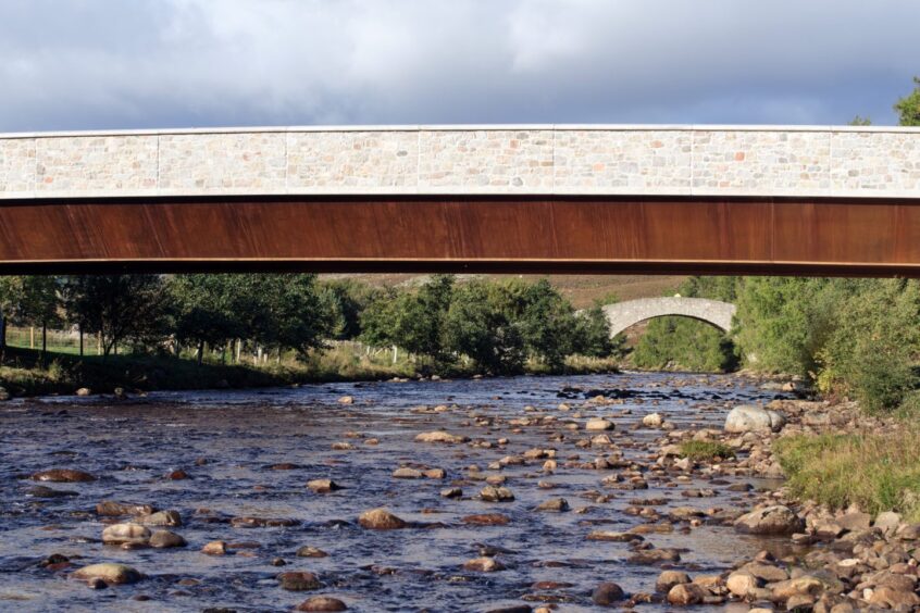 Gairnshiel Bridge in Cairngorms National Park. 