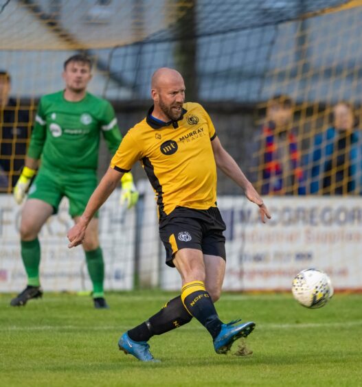 Ross Tokely in action for Nairn County.