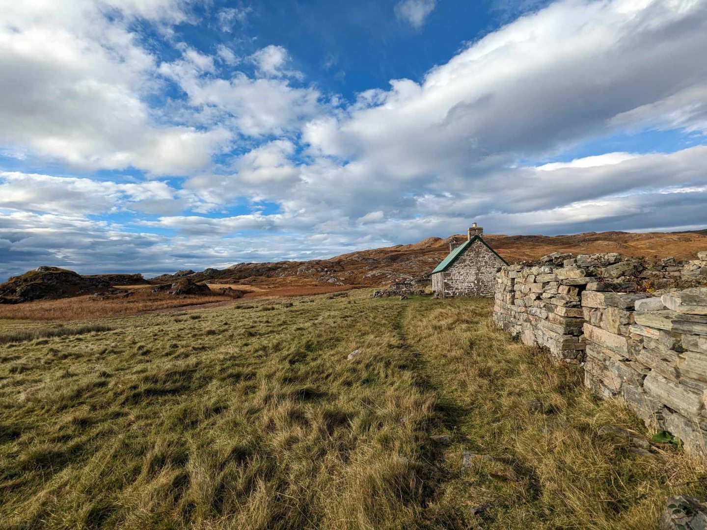 Exploring the deserted village of Peanmeanach in remote Ardnish