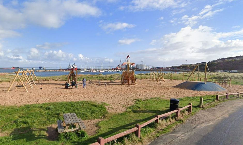 The current playground at Peterhead Lido.