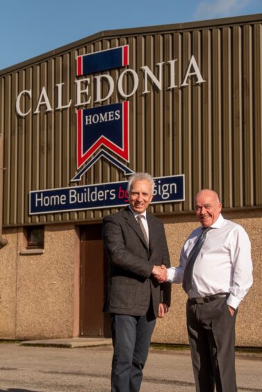 Scotia Homes acquires Caledonian Homes in 2022. l-r Martin Bruce, former managing director, Scotia, and Stuart Sutherland, managing director, Caledonia Homes. 