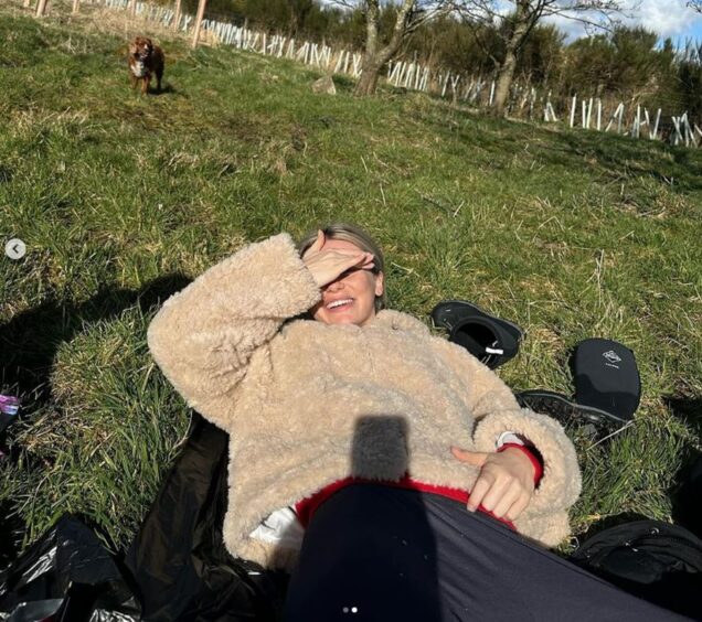 Georgia Toff Toffolo was enjoying the sun in Aberdenshire.