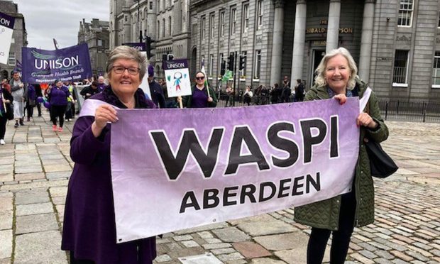 Linda Carmichael and Lorraine Rae are among the leading WASPI women in Scotland.