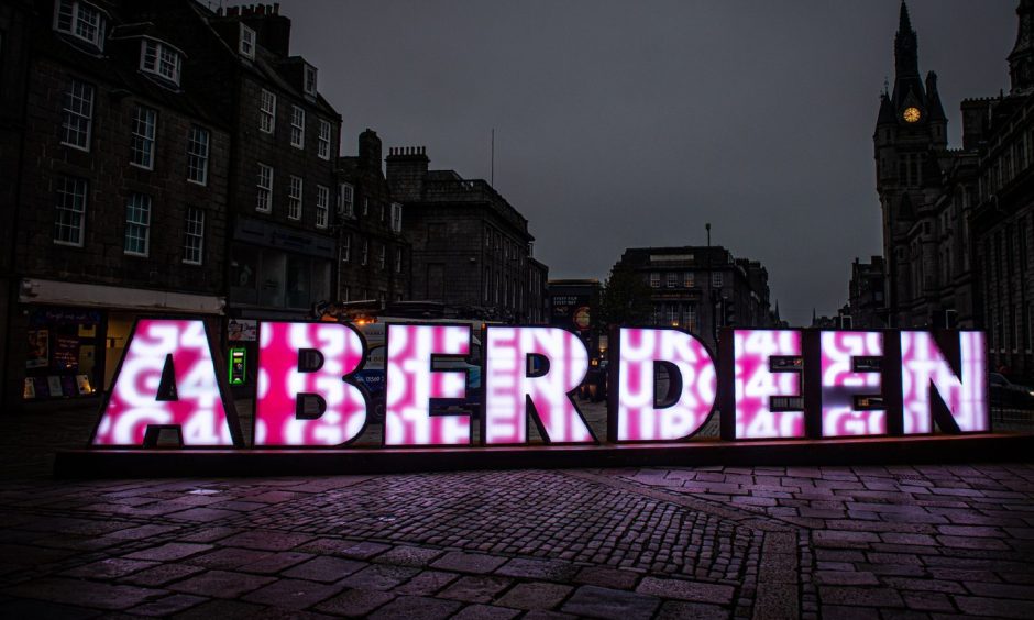 Aberdeen giant letters.