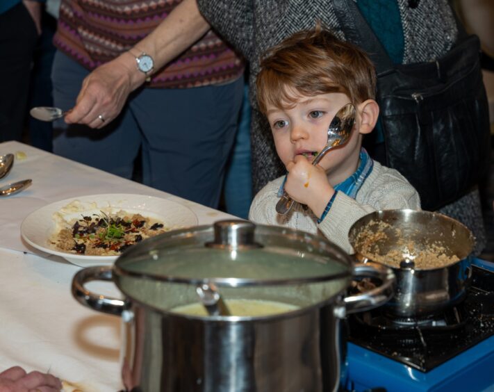 Even kids got a taste of the soup in Cullen,
