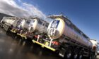 Yara liquid fertiliser tankers ready to leave the depot.