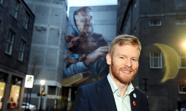 Aberdeen Inspired city centre manager Ross Grant - also a Labour councillor - found out he was facing redundancy during the council budget vote Image: Jim Irvine/DC Thomson