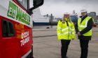 Belle Sierina, Port of Aberdeen environmental manager and Neil Sharp, EIS Waste Services managing director. Image: Engage PR